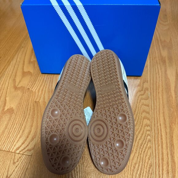 Adidas Samba OG Athletic Shoe - Cream White / Core Black / Sand Strata - Picture 11 of 13